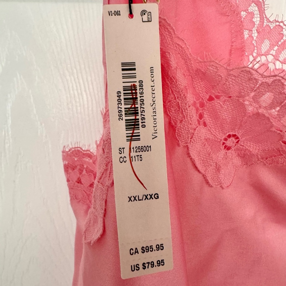 Victoria's Secret Dream Angels Pink Dare to Dream Lace and Satin Slip XXL NEW - Picture 7 of 8